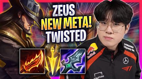 ZEUS CRAZY NEW META TWISTED FATE TOP T1 Zeus Plays Twisted Fate TOP