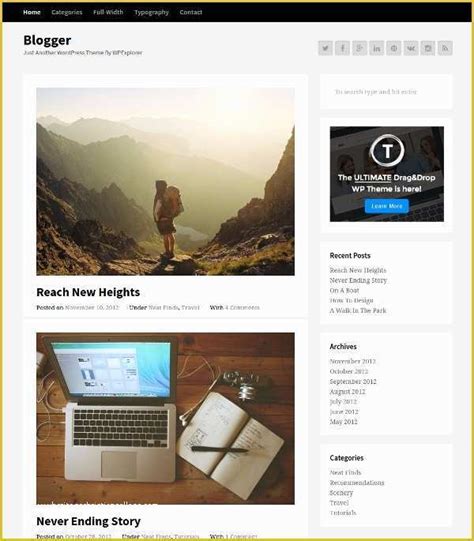 Free Blog Templates Wordpress Of 23 Free Wordpress Blog themes & Templates ...