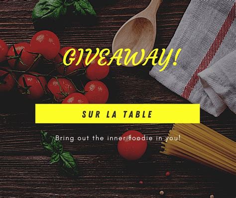 $50 Sur La Table Gift Card Giveaway ~ Based in Seattle, Washington ...