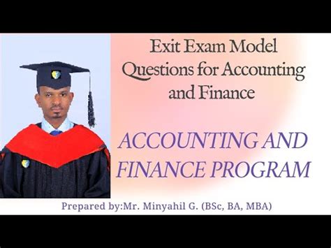 Accounting And Finance Exit Exam Questions With Answers Test