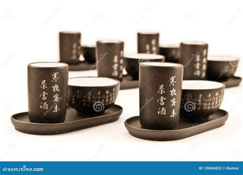 Cups for tea ceremony stock photo. Image of life, japanese - 12684422