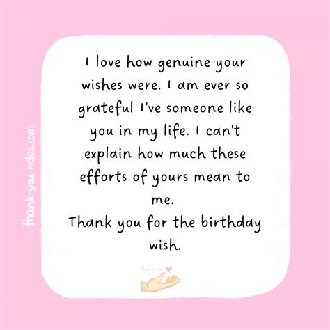 15+ Best 'Thank You For The Birthday Wish' Notes - The Thank You Notes Blog