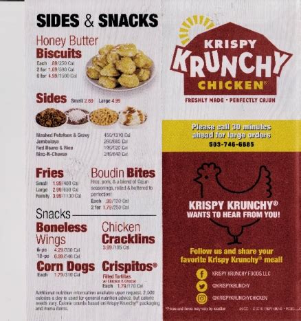 Randy's Delivery Partner Krispy Krunchy Chicken Menu