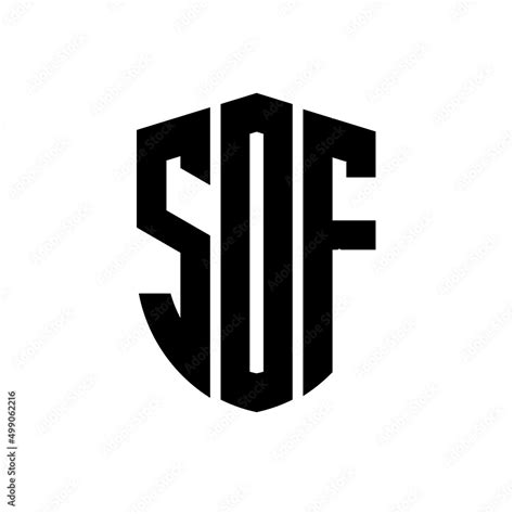 Vecteur Stock Sdf Letter Logo Design Sdf Modern Letter Logo With Black