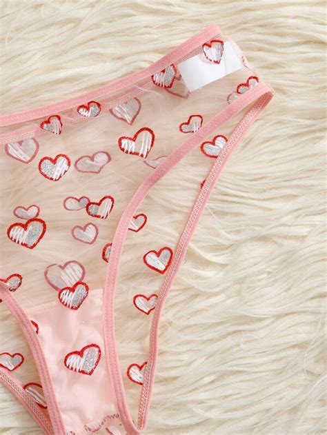 Is That The New Heart Sheer Mesh Lingerie Set Romwe Usa