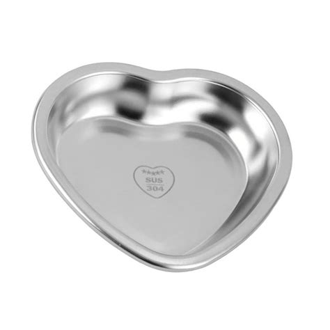 Heart Shaped Grill Plate Stainless Steel Tray Hotel Fruit Plate Household Food Tray