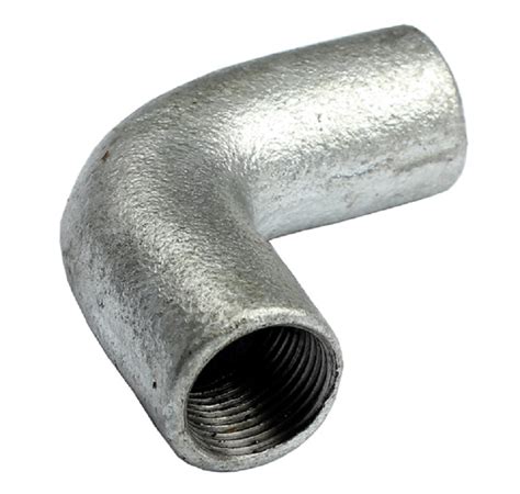 BS4568 Malleable Iron 90 Degree Solid Elbow Conduit Fittings HDG 25mm