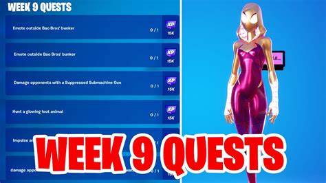 Week 9 Quest Fortnite All Week 9 Weekly Challenges And Quests Guide In