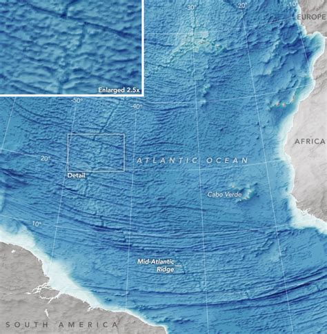 Seafloor Features Are Revealed By The Gravity Field Image Of The Day