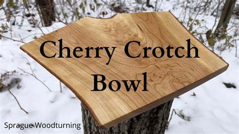 Woodturning Natural Edge Cherry Crotch Bowl Youtube