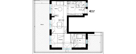 Plan Appartement T2 De 49 20 M² Neuf Résidence « Larchipel à Vénissieux