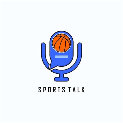 Inspirationen für das design von sports talk logos Premium Vektor