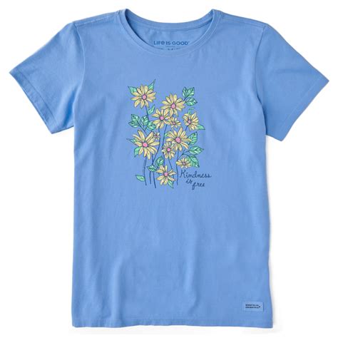 Women S Realaxed Kindness Daisies Short Sleeve Tee Life Is Good