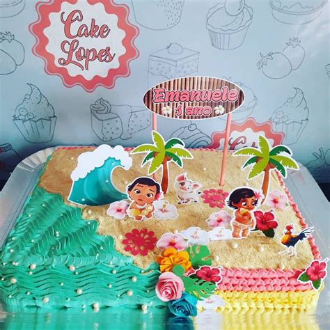 Modelo De Bolo Da Moana - Bolo da Moana: 120 modelos tropicais para uma festa cheia de aventuras ...