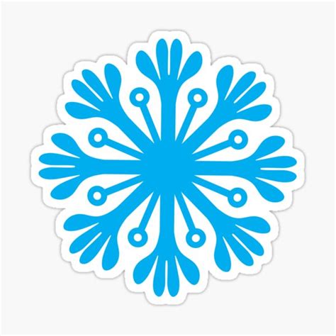 "Single Snowflake Blue Snowflake" Sticker for Sale by alcapone59 ...