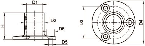 Platine De Balcon Ronde 90 Inox A4 Poli F8201