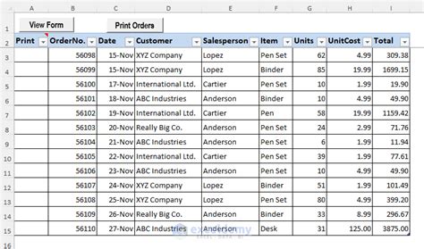 How to Create a Printable Form in Excel (2 Easy Ways)