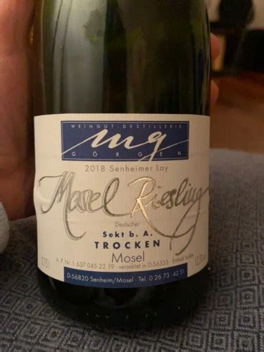 Weingut Markus G Rgen Senheimer Lay Mosel Riesling Sekt Trocken