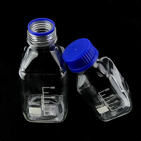 China Original Factory Made 250ml 500ml Blue Screw Cap Clear Glass