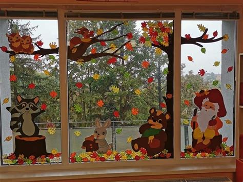 Fall Window Decorations Decoration Creche Fall Classroom Decorations