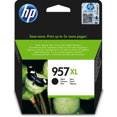 HP Cartucho De Tinta Original 957XL De Alto Rendimiento Negro Negro