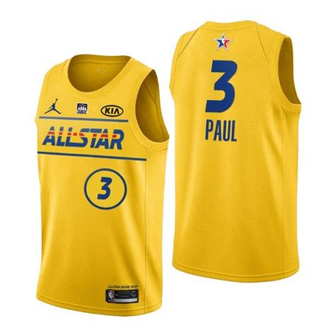 Maillot Basket Phoenix Suns NO 3 Chris Paul 2021 NBA All Star Or