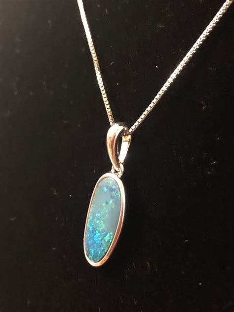 Silber Kette Mit Opal Anh Nger Kaufen Auf Ricardo