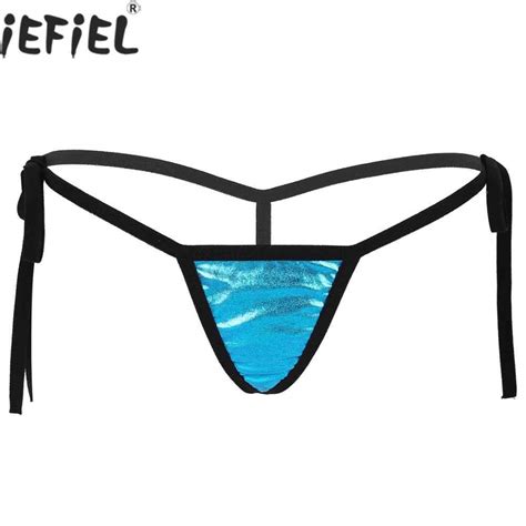 IEFiEL Sexy Women Lingerie Set Mesh See Through Halter Bikini Top With