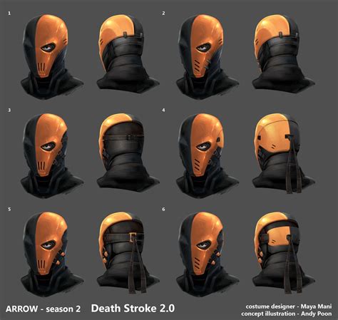 Arrow Concept Art Variations Of Deathstrokes Mask