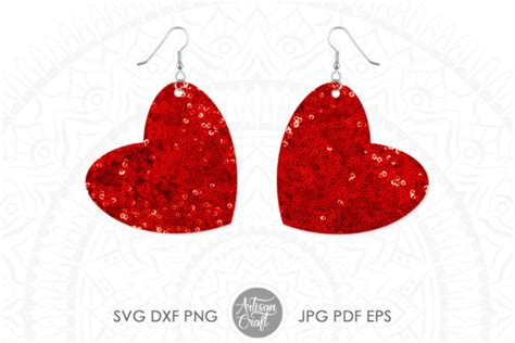 Heart Earrings Svg Cut File Graphic By Artisan Craft Svg · Creative Fabrica