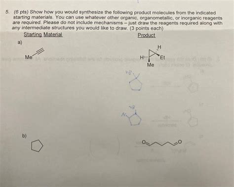 Solved Pts Show How You Would Synthesize The Chegg