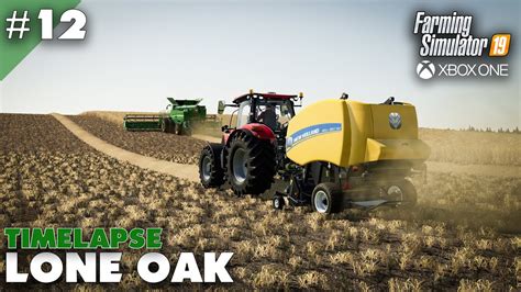 Lone Oak Timelapse 12 Harvesting Wheat And Baling Straw Farming