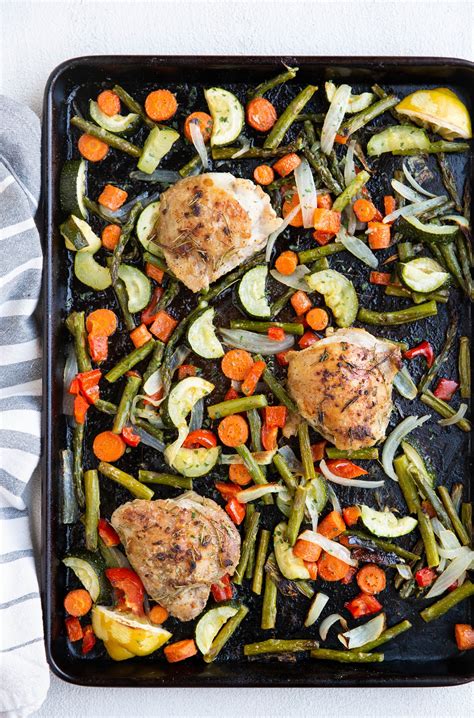 Sheet Pan Lemon Garlic Rosemary Chicken And Vegetables The Roasted Root