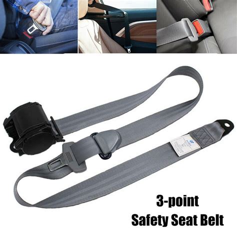 Universal 3 Point Retractable Auto Car Seat Belt Lap Shoulder