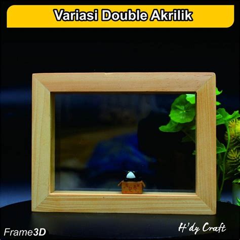 Hdy Craft 12r Pigura Frame Foto 3d 30x40 Cm Bingkai Kayu Acrylic