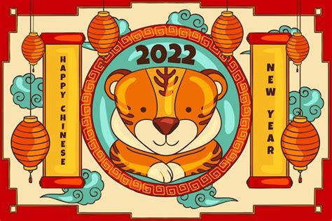 Premium Vector Hand Drawn Chinese New Year Illustration