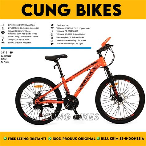 Jual Sepeda Gunung Mtb Sumax Inch Speed By Atlantis Shopee