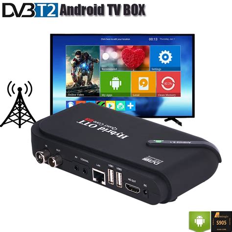 DVB T2 Android TV Box TV Tuner 4K Smart TV Box Dual Mode dvb t2 ...