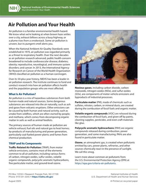 Air Pollution and Your Health Air Pollution Is a Familiar Environmental ...