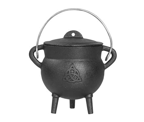 Buy Cauldron 525 Inch Triquetra Cast Iron Cauldron With Lid And