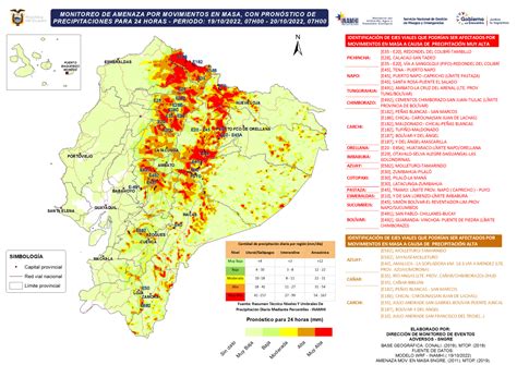 Mapa de monitoreo de movimientos de masa Servicio Nacional de Gestión