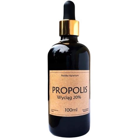 Wyciąg z Propolisu Ekstrakt Krople Propolis 20 100ml BEZALKOHOLOWY