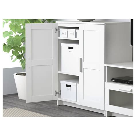 Brimnes Tv Storage Combination Glass Doors White 1085 8x161 8x373 8 Ikea