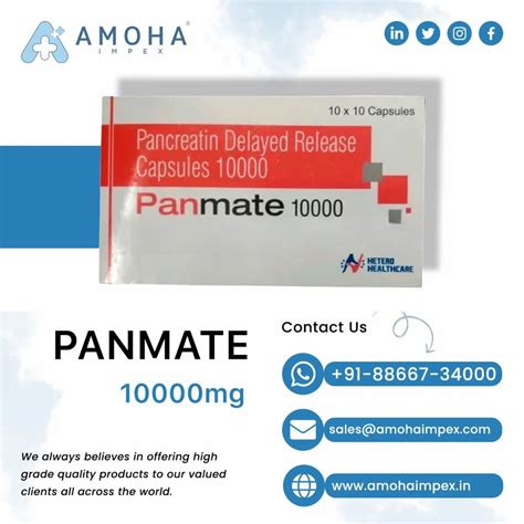 Pancreatin Dr Capsule Panmate Mg Capsule Dr At Rs Stripe