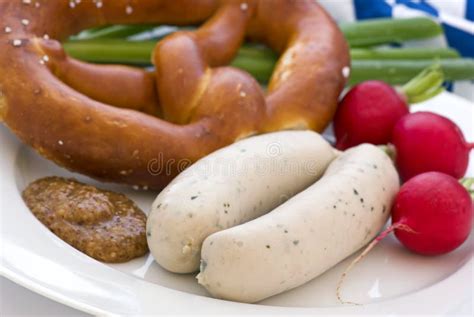 Weisswurst Breakfast stock photo. Image of tray, snack - 8156152