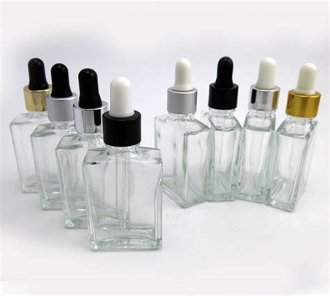 2020 30ml Square Glass Dropper Bottles Eliquid Clear Empty 30 Ml Bottle