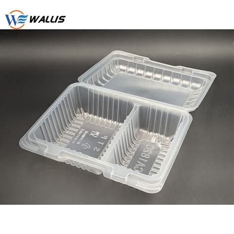 Microwave Safe Disposable 3 Compartment Lunch Meal Prep Takeaway Container Tray Pp Plastic Bento