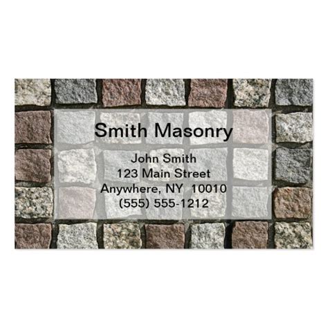 Masonry Business Card Zazzle