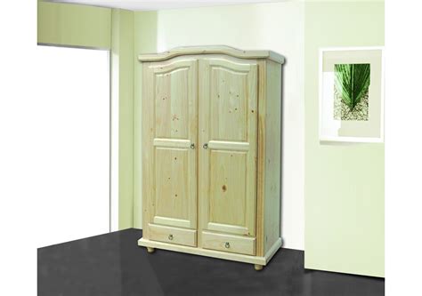 Armoire Portes Tiroirs Neuilly En Pin Massif Vernis Naturel