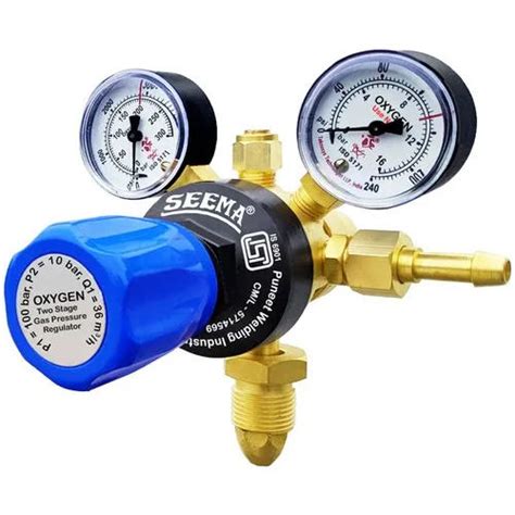 Forged Brass Two Stage Oxygen Gas Pressure Regulator At Best Price In